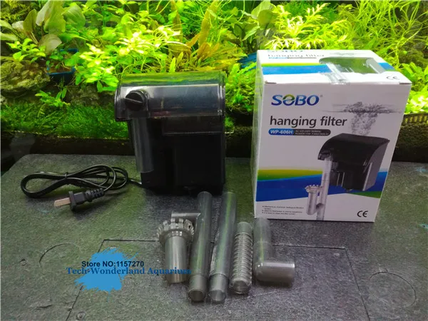 

Hanging filter for aquarium fish tank Waterfall external filter oil film processor water pump SOBO WP-606H free shipping