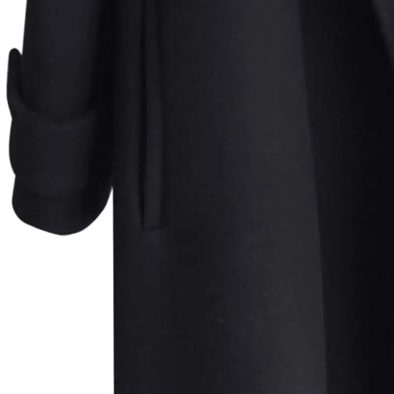 Модная однотонная черная двухсторонняя шерстяная Верхняя одежда с длинными рукавами и поясом, женская теплая куртка на осень и зиму, темпераментное пальто для женщин