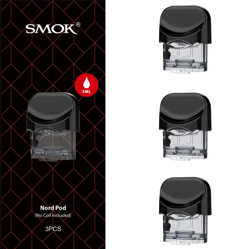 3 шт. SMOK Nord Замена Pod 3 мл Atomizer емкость для жидкости без катушек испаритель для электронной сигареты SMOK Nord Pod система Vape комплект