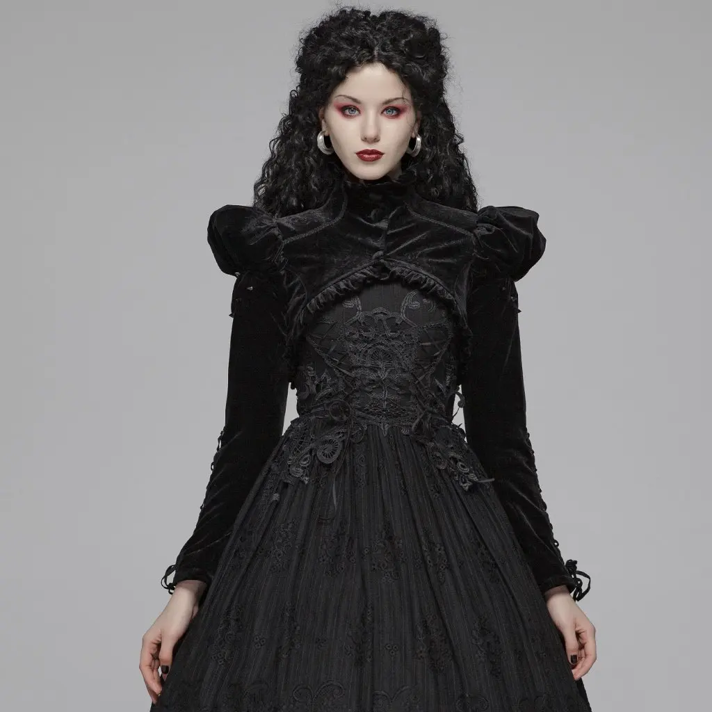

Punk Rave Women's Lolita Puff Sleeved Velet Short Jacket WY1077LDF