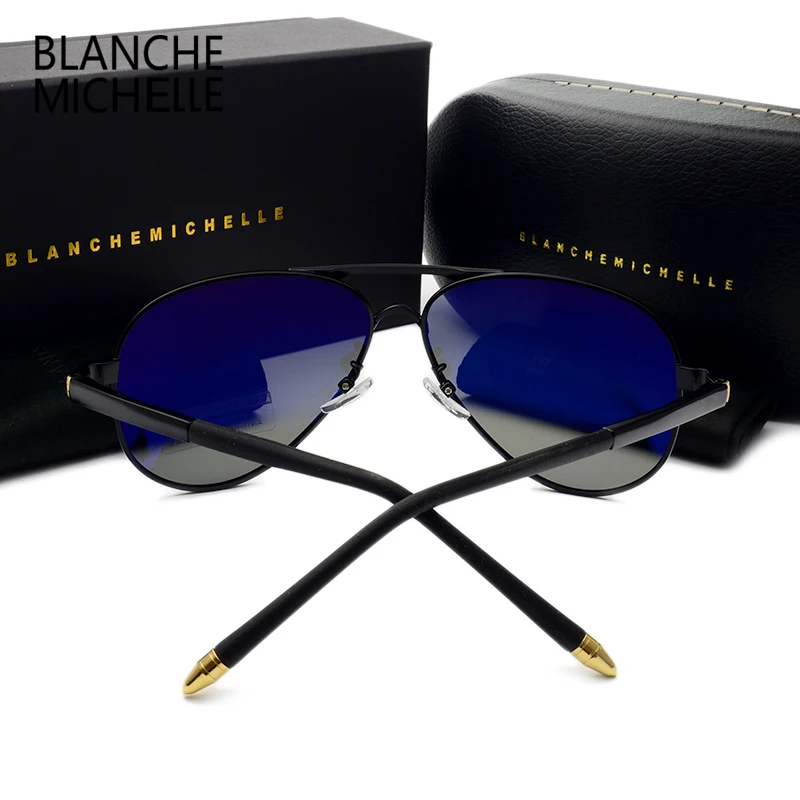 Blanche Michelle 2020 Vintage Pilot Sunglasses Men Polarized Sun Glasses  Driving High Quality Uv400 Sunglass Okulary With Box - Sunglasses -  AliExpress