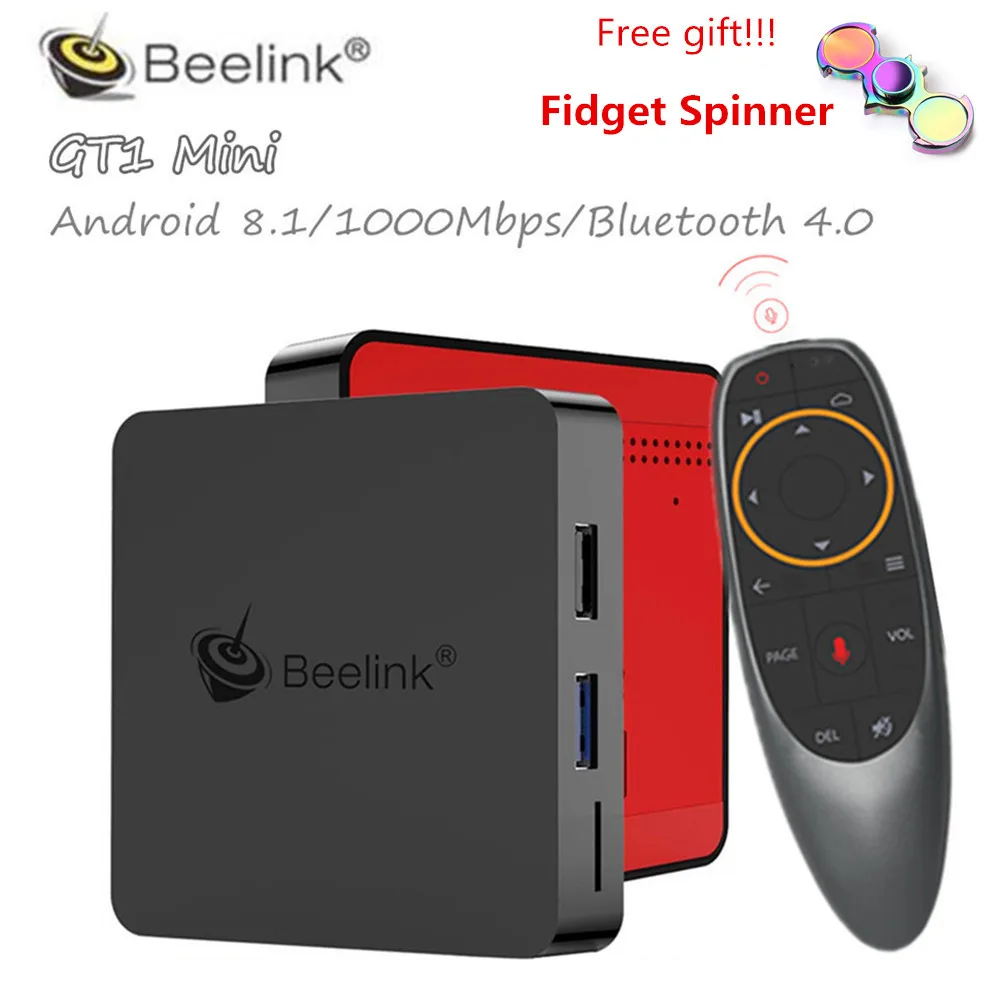 Beelink GT1 Мини Android 8 1 ТВ коробка с голосом удаленного Amlogic S905X2 2 4G 5 8G Wi Fi 1000 Мбит BT4.0 Media