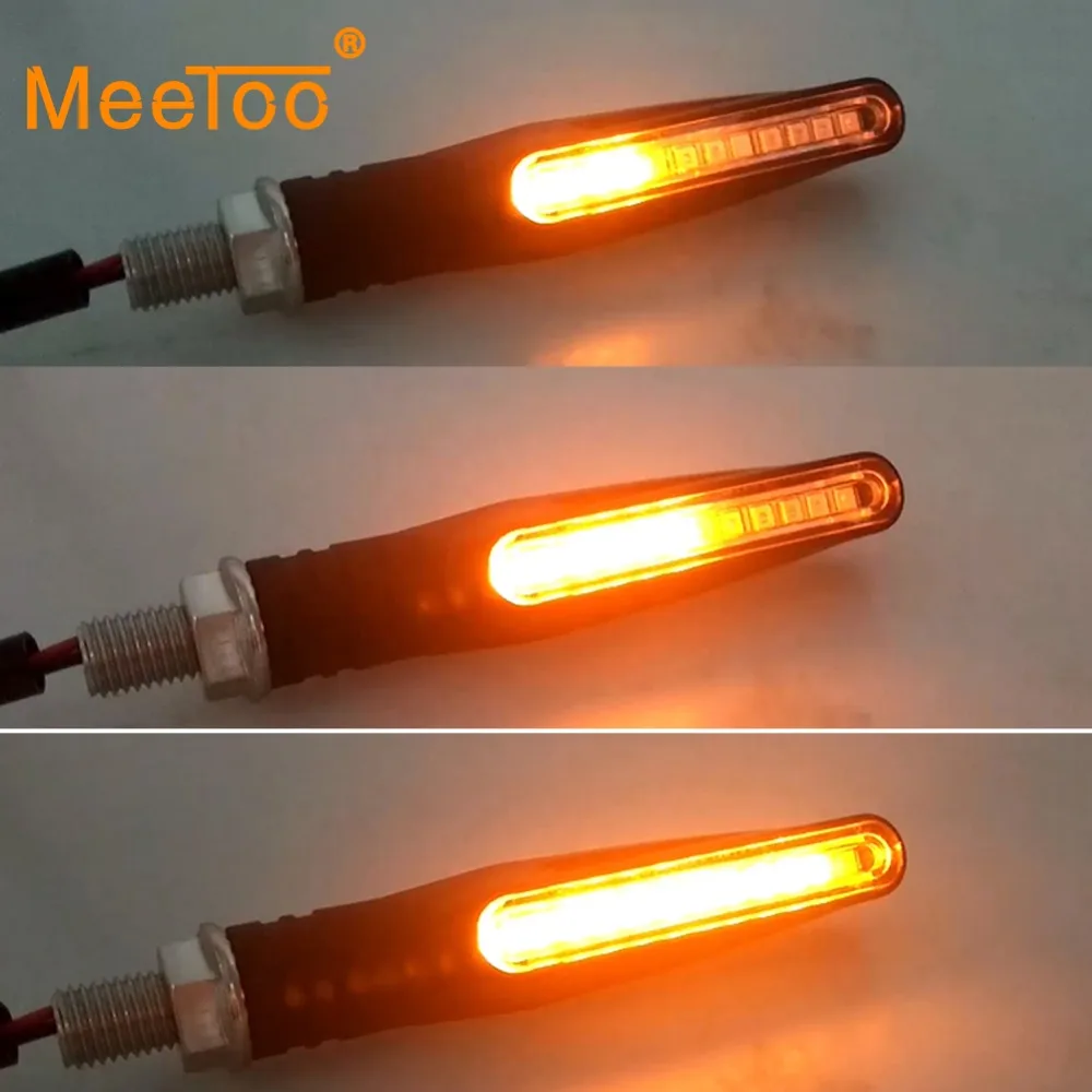 

2pcs Led Moto Lamp Flowing Water Flicker Led Motorcycle Turn Signal Indicators 12V 2835 SMD Motorcycle Blinkers Amber Light