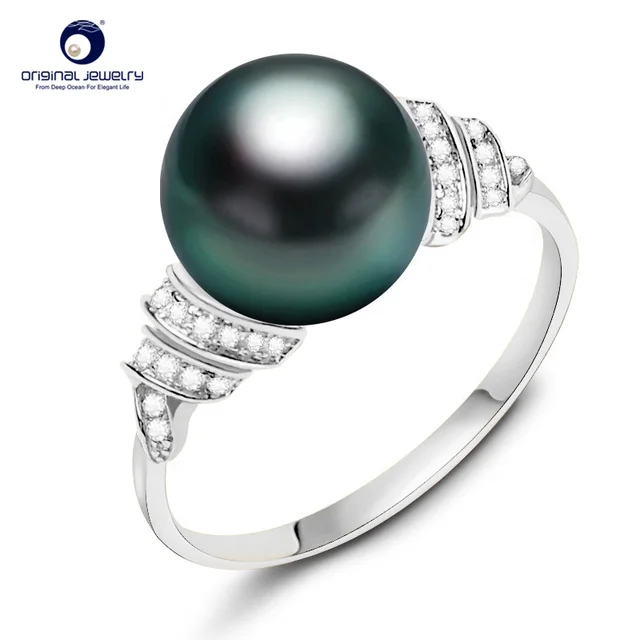 Ys R Pearl Ring 11 12mm 9k Gold Black Tahitian Ys R Pearl Ring 11 12mm 9k Gold Black Tahitian