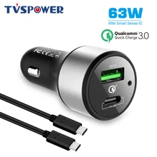 Usb type C адаптер 12V3A 18 Вт 45 Вт PD Быстрая зарядка 3,0 быстрое автомобильное зарядное устройство для iPhone для Macbook Air Dell XPS XIAOMI ноутбук