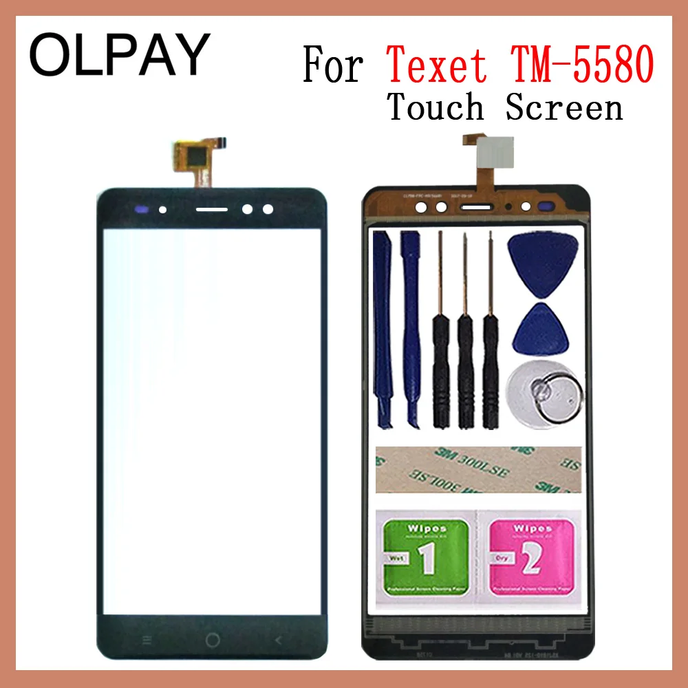 

OLPAY 5.5'' New 100% Mobile Phone TouchScreen For Texet TM 5580 TM 5588 TM-5588 TM-5580 Touch Screen Digitizer Glass Lens
