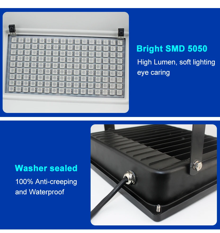 Световая витрина с регулируемой яркостью/цветной светодиодный прожектор 20 Вт 30 Вт 50 Вт отражатель RGB прожектор водонепроницаемый IP65