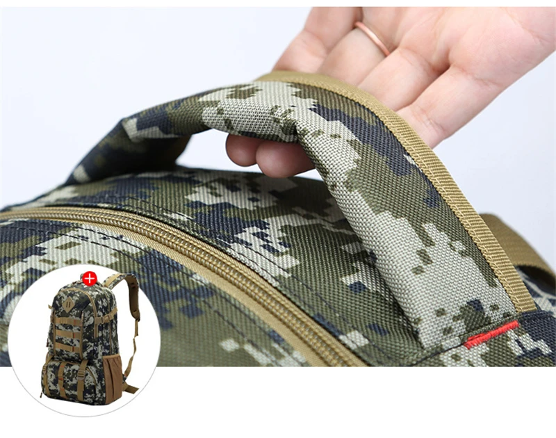 Camuflagem do Exército Acampamento ao ar Equitação Mochila Tático Bolsa Militar Ventilador 50l Multifuncional Caminhadas Livre 19 Cheap Ferram. atividade ar livre