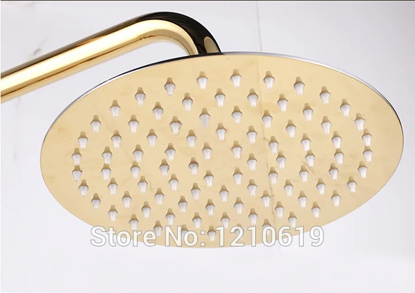 

New Arrival Golden Finished Shower Head Shower Nozzel Without Shower Arm Stainless Steel 10 Inch Rainfall Shower Top Sprayer