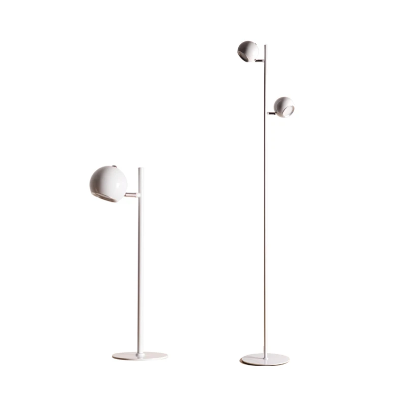 

Modern Floor Lamp simple Living Room Bedroom Foyer Standing Light Iron White/Black 2 head Lampshade Decor Home Lighting 110-240V