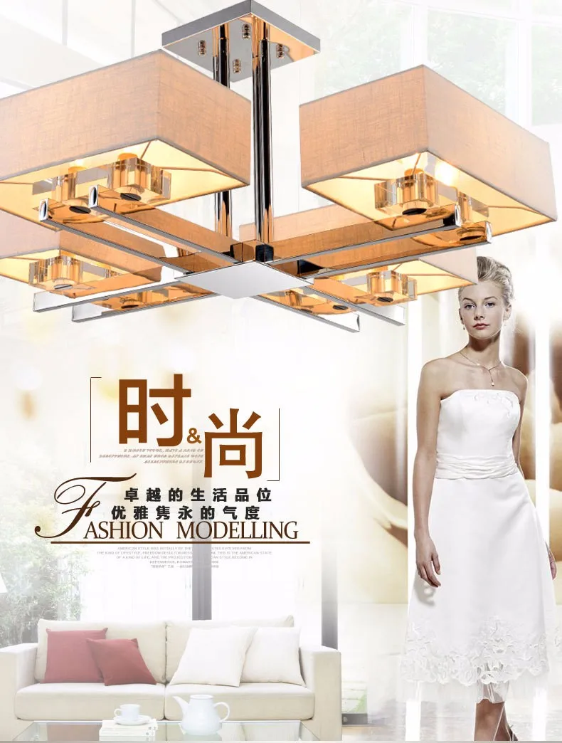 Хрустальные люстры для гостиной прямоугольные светильники новые китайские современные минималистичные креативные светодиодные лампы из нержавеющей стали