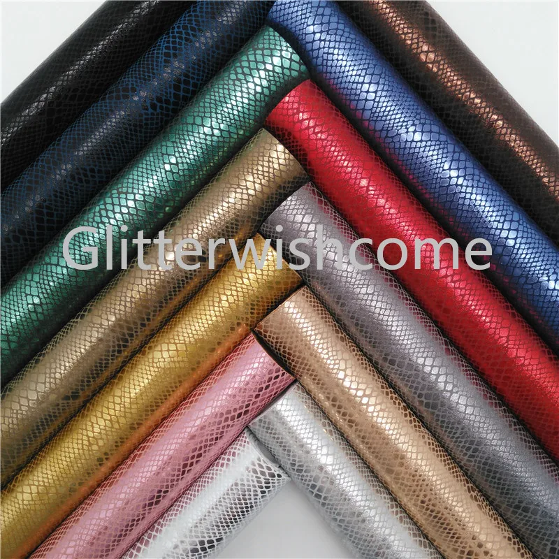 Ткань из искусственной кожи Glitterwishcome 21 х29 см Размер A4 с металлическим блеском