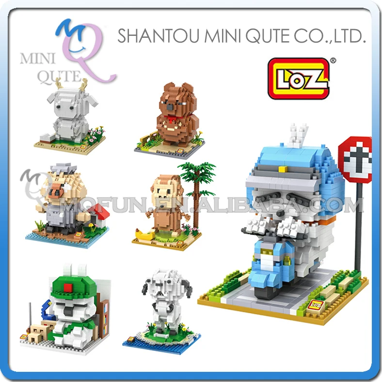 Wholesales 96 pcs/lot Mix 7 models Mini Qute LOZ kawaii MashiMaro rabbit cartoon plastic building blocks educational toy | Игрушки и