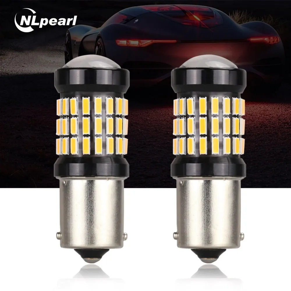 

NLpearl Car Led 2x Signal Lamp BA15S P21W BAU15S PY21W 1156 R5W Led Brake Light Reverse Light Turn Light Canbus Free No Error