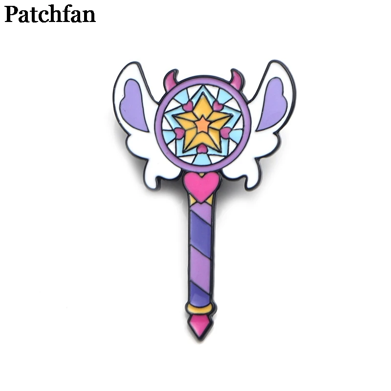 Patchfan Звезда Бабочка волшебная палочка цинка для галстука рюкзак одежда броши