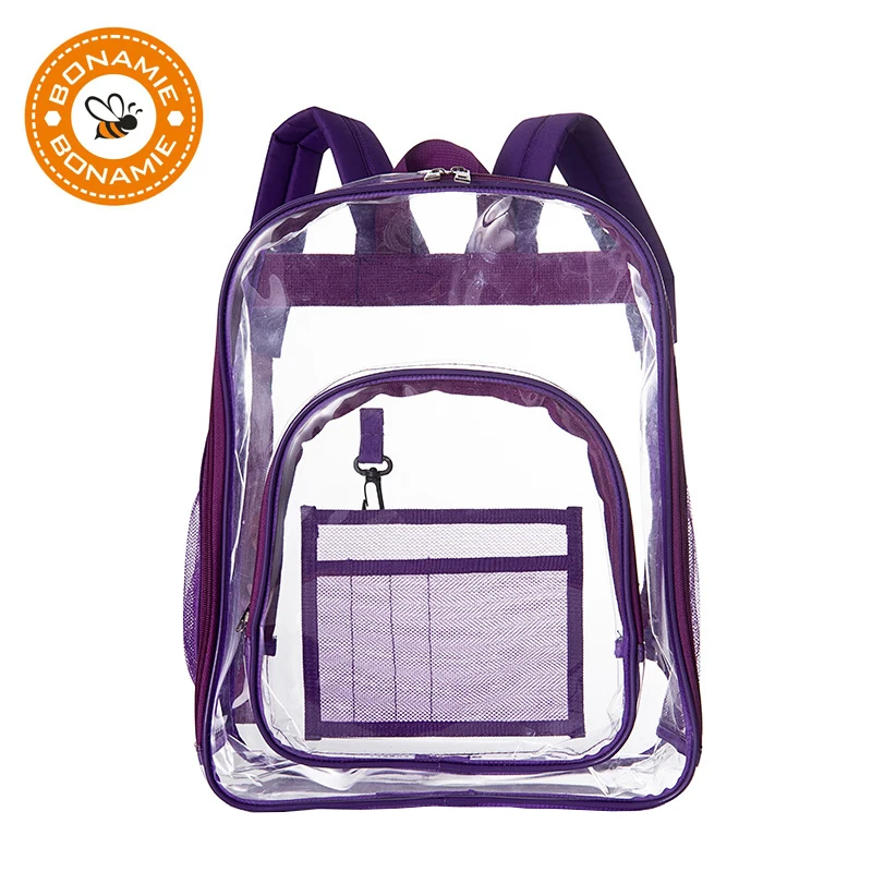 BONAMIE Ясно Прозрачный рюкзак из ПВХ для женщин большой ёмкость студент рюкзак мода школьные ранцы для подростков обувь девочек Bookbag Новый