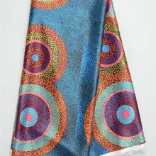 Атласная шелковая ткань, 5 ярдов/партия, цветная, быстрая, Nigrian, дизайн, Африканский воск, узор, атласная шелковая ткань для одежды SA17002