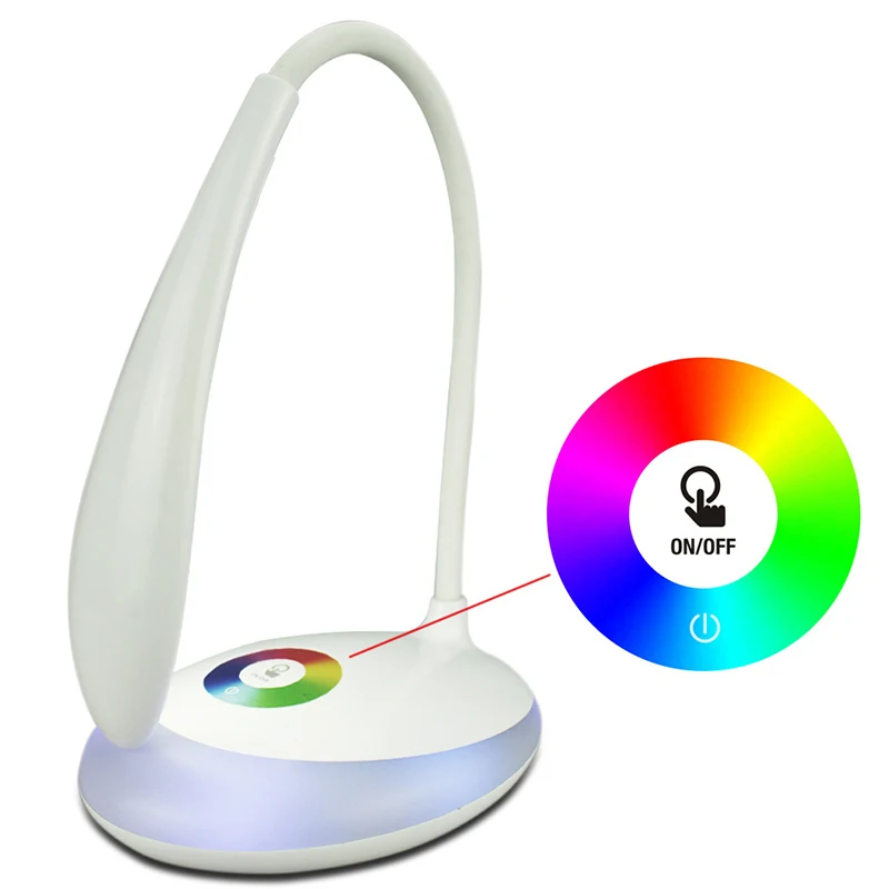 

3W portable led light USB Charging Desk Lamp Brightness Adjustable touch switch Table lamp children light Reading Studying Work