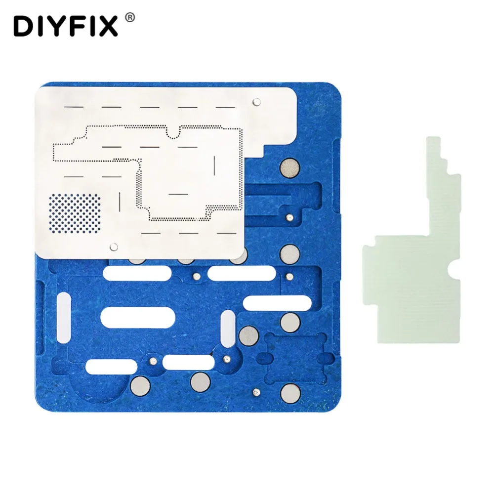 

DIYFIX Logic Board BGA Repair Tools for iPhone X Planting Tin Fixture Motherboard IC Chip Ball Soldering Net Phone Repair Tools