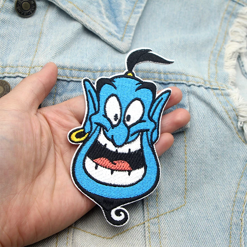 Aladdin and the magic lamp Embroidered Iron on Patches para Clothing Clothes Appliques wallet bags shoes badges Stickers E0558