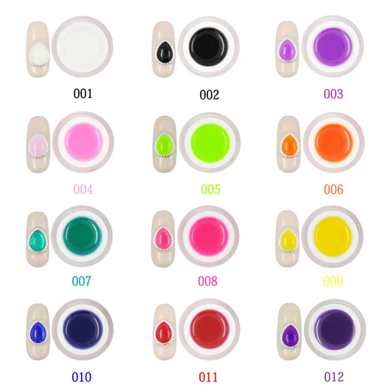 3D Moonlight GEM Gel CANNI Nail Art Design GDCOCO Gemstone Color 12 Colors Soak off UV LED 3D Diamond Jelly Glass Painting Gel