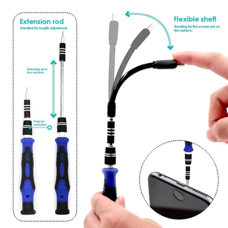 Multi-function screwdriver set 80-in-one manual combination kit mobile phone computer teardown repair daily household