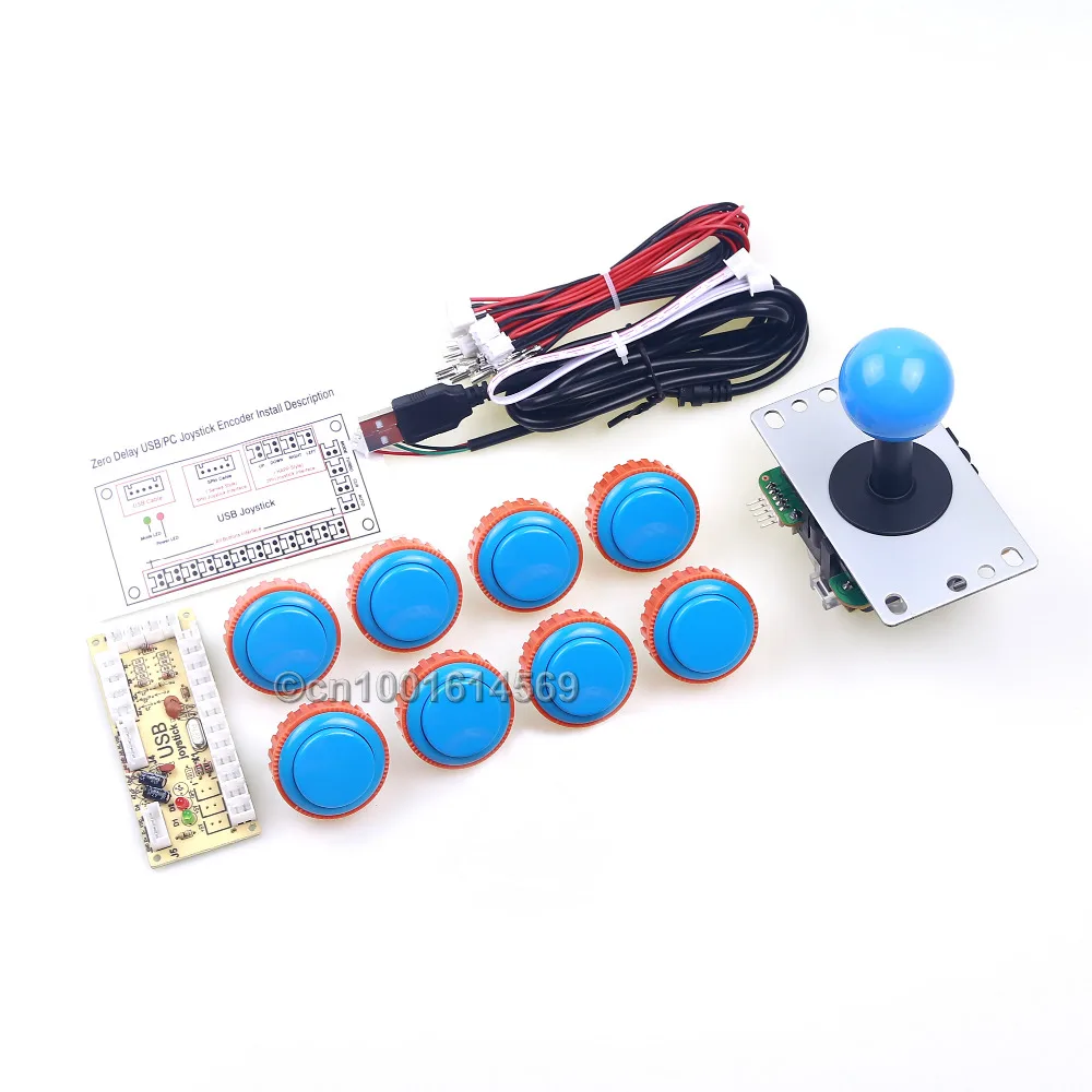 Аркада Кнопка Sanwa OBSN-30 кнопки проводов + Arcade Стик кабель + USB кодер доска монетная игры и PC контроллер игры