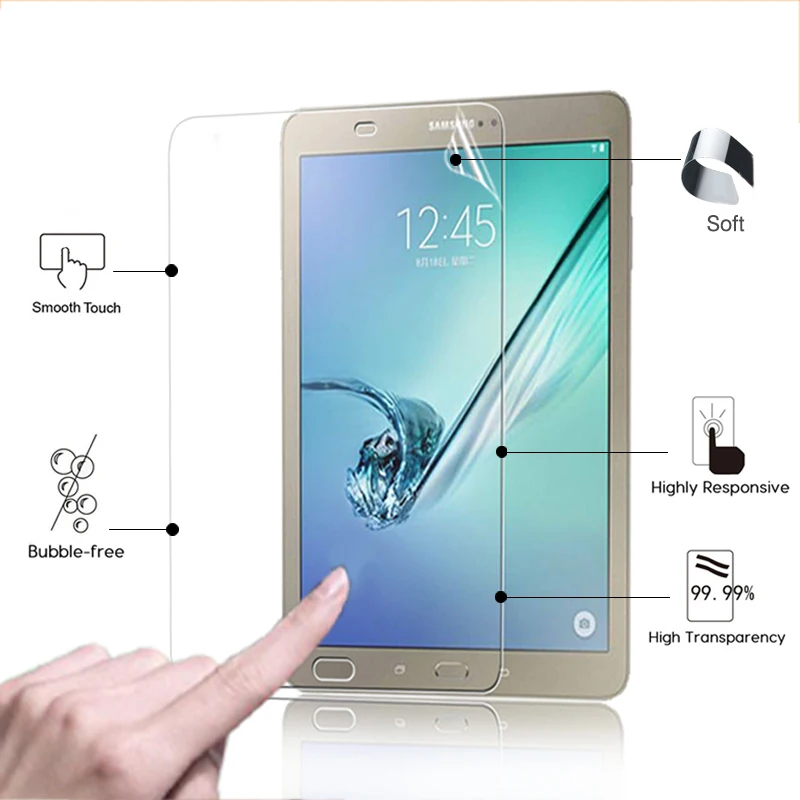 Best Clear glossy Screen Protector film For Samsung Galaxy Tab S2 T810 T815 9.7" Front HD LCD