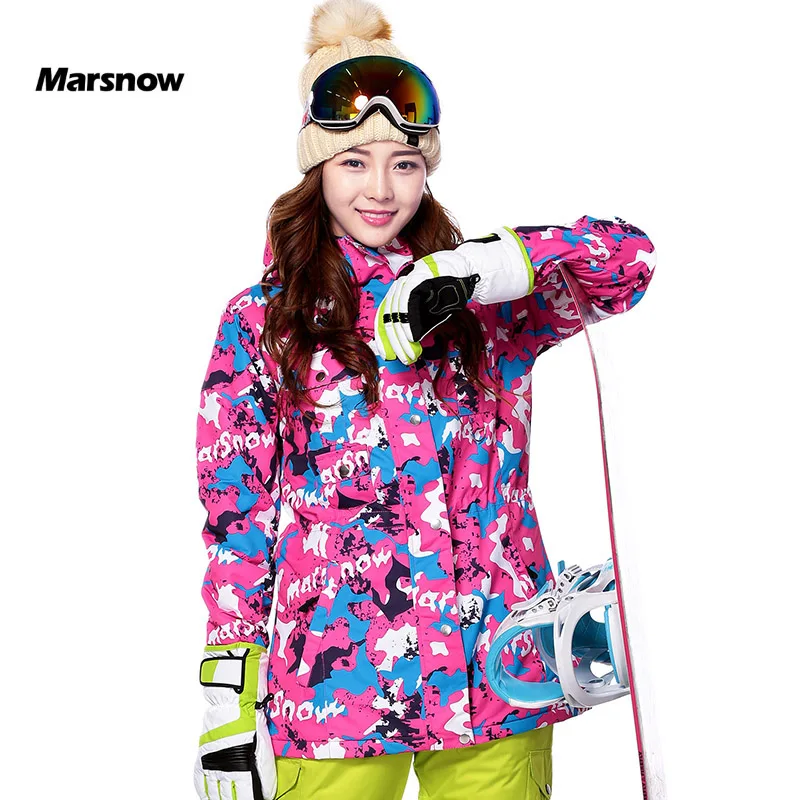 

-35 Degree Marsnow Women Snowboard Jackets Outdoor High Quality Lady's Ski Jackets Women Ski Warm Skiing Waterproof Snow Coat