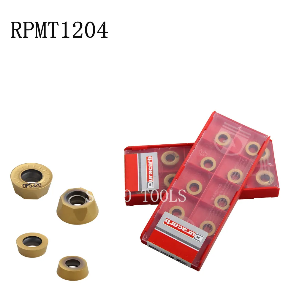 

10PCS Duracarb tungsten carbide insert RPMW1204MO DP5320 turning tools Use EMR End Mill Cutter Milling Tool
