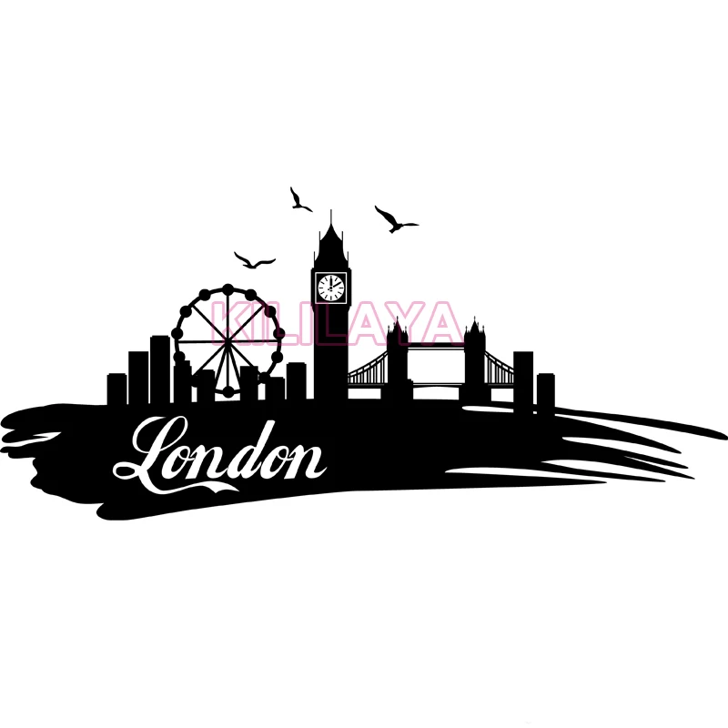 Sticker London Eye and Big Ben Travel Vinyl Wall Stickers Home Decor