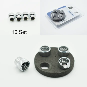 

10 set Top Quality Chrome car wheel valve stem cap auto metal For 500