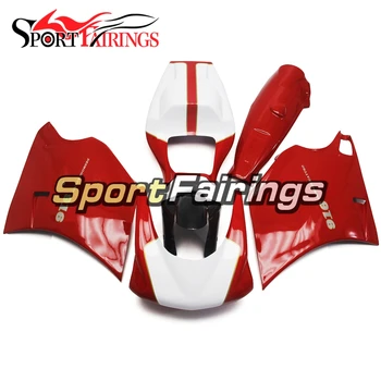 

Fiberglass Racing Motorcycle Fairings for Ducati 996 748 916 998 1996 - 2002 96 - 02 Body Kit Monoposto White Red Cowlings Hulls
