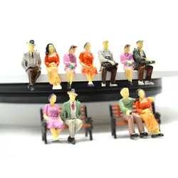 50 шт. модель людей все сидя Окрашенные рисунок 1:30 ABS пластик Поезд парк улица пассажира фигурки для пейзаж