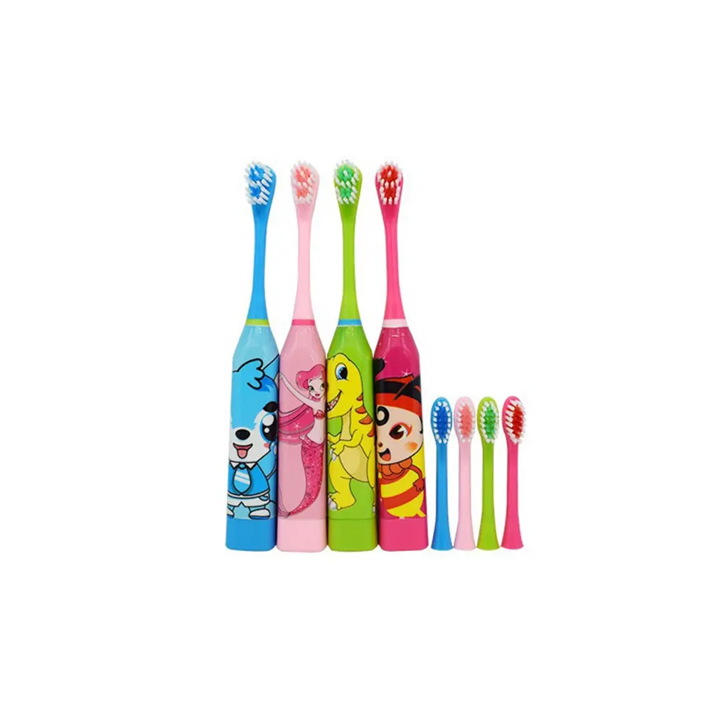 Детские электрические зубные щетки мягкая щетка водонепроницаемый корпус милый мультфильм электрические зубные щетки для девочек мальчиков