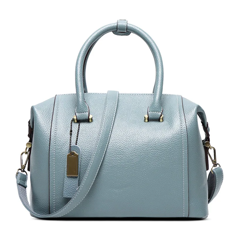 

2019 Spring and Summer New European and American Boston Quality PU Women's Bag Handheld Single Shoulder Slant Pillow Bag