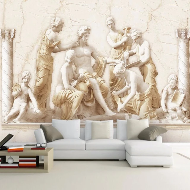 Nach 3D Wandbild Tapete Europäischen Stil Römischen Relief Kunst ... Nach 3D Wandbild Tapete Europäischen Stil Römischen Relief Kunst ...