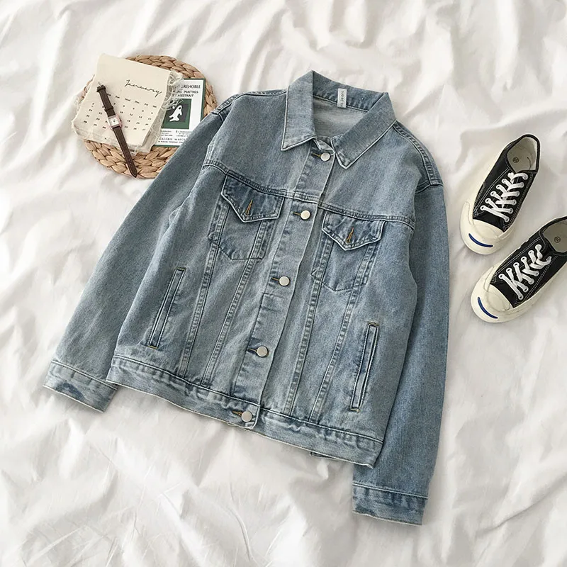 

Denim Jacket Spring Autumn Jeans Jacket Women Clothes 2019 Korean Vintage Coat Loose Women Tops Outwear Chaqueta Mujer ZT2736