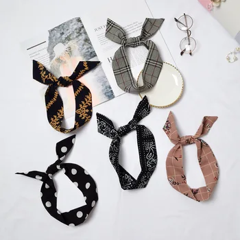 

2020 new autumn and winter new hot sale silk simple fashion casual narrow strip ladies wild scarf