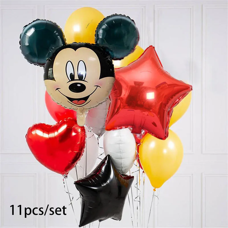 1 комплект головы Микки Минни Маус смешанные 18 дюймов Звездные воздушные фольгированные шары с днем рождения украшения Дети Гелиевый шар подарки на день рождения шары - Цвет: style 9