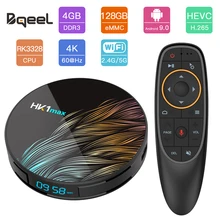 Bqeel Android 9,0 ТВ-бокс HK1MAX RK3328 Четырехъядерный 4G 64G 128G BT 4,0 Wi-Fi Смарт ТВ-бокс 4 K HDR Google Play Netflix телеприставка