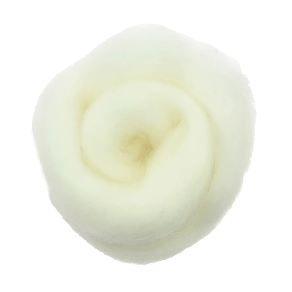 2pcs 10g Felting Wool Fibre Wool Yarn Roving for Needle Felting Hand Spinning