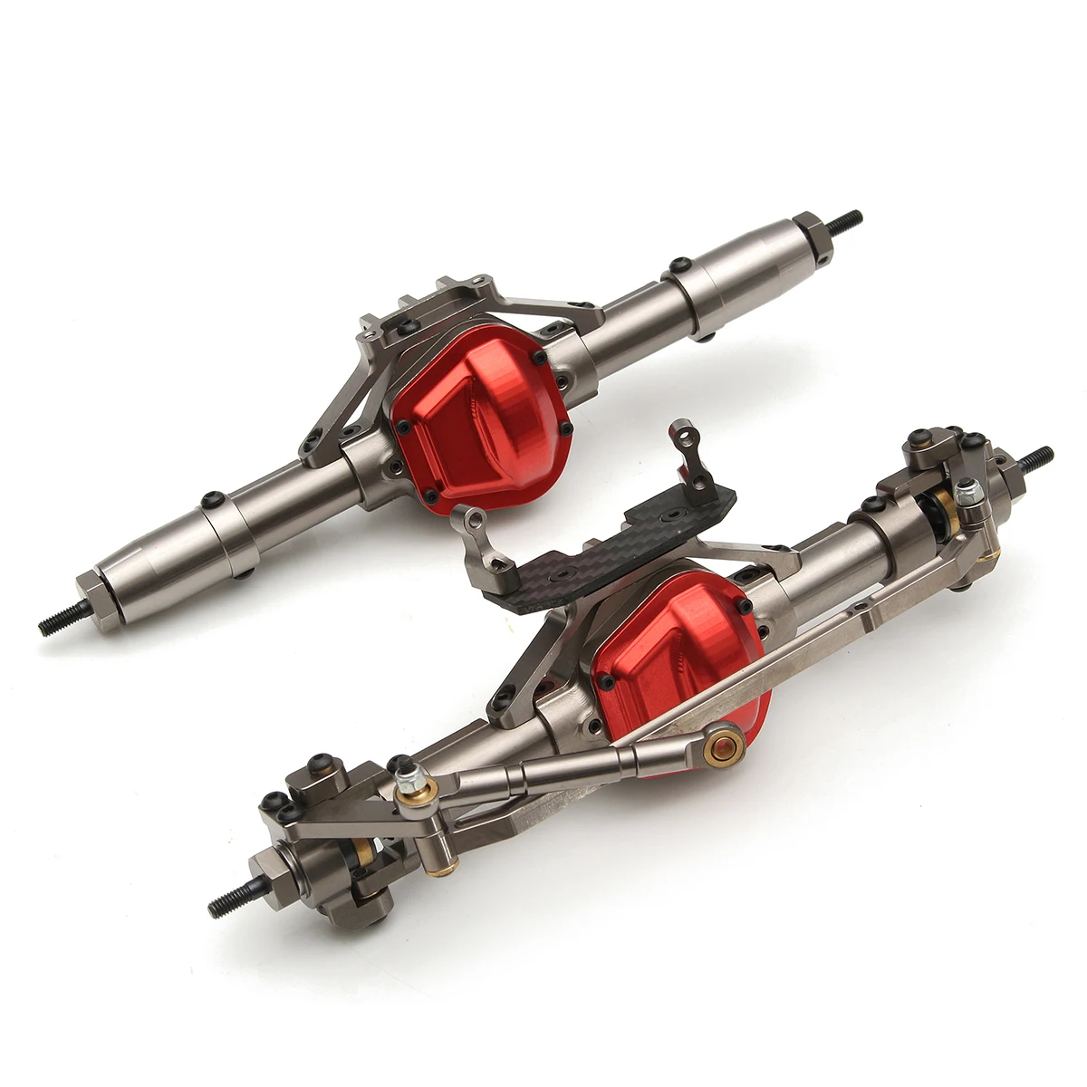 Rc Car Alloy Complete Front+Rear Bridge Axle For 1/10 Rc Rock Crawler