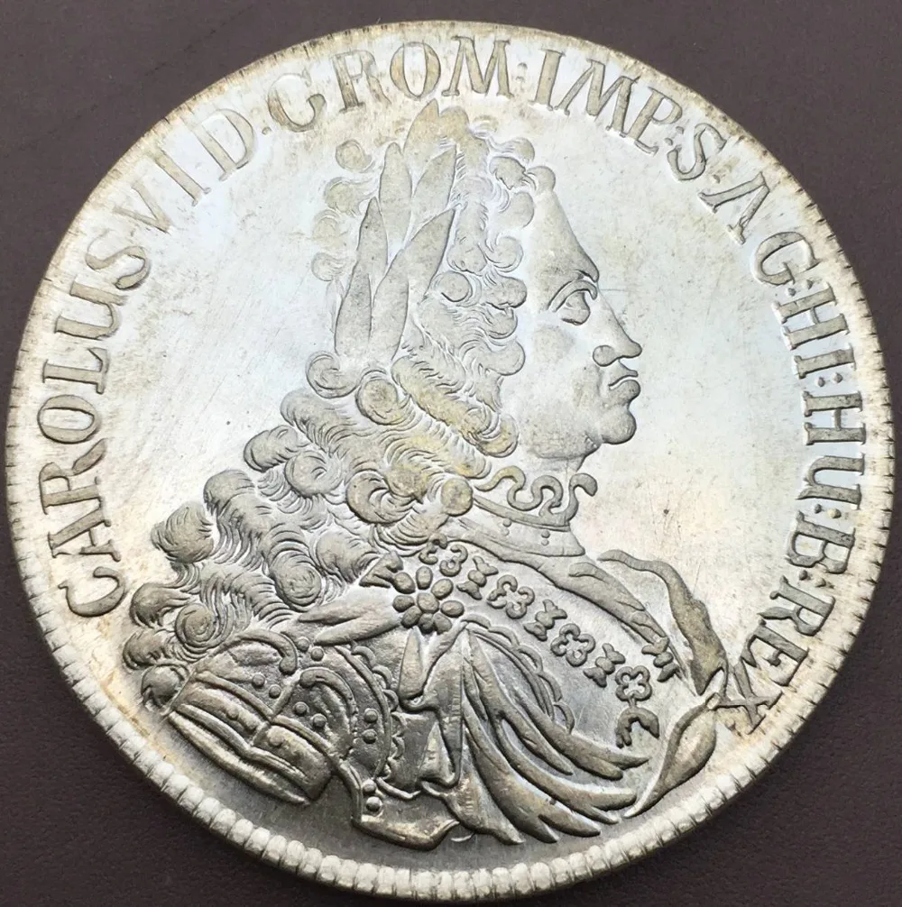 

Austria Charles VI Holy Roman Emperor 1 Thaler 1724 Cupronickel Plated Silver Copy Coins Optional Different years