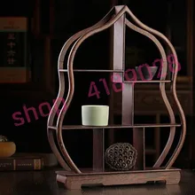 Твердой древесины куриное крыло дерево, тыквообразный(большие размеры) курьеза полки, орнамент маятник стойке