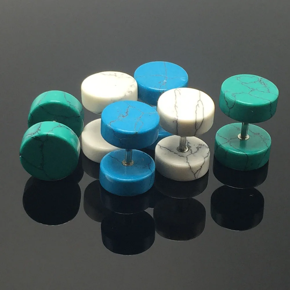 Wholesale 1pair Natural Fake Illusion Ear Plugs Body piercing Jewelry