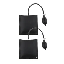 2Pcs 15x15cm Black TPU Air Pump Wedge Inflatable Leveling Alignment Shim Bag Tool for Window Door Car Repair Supplies