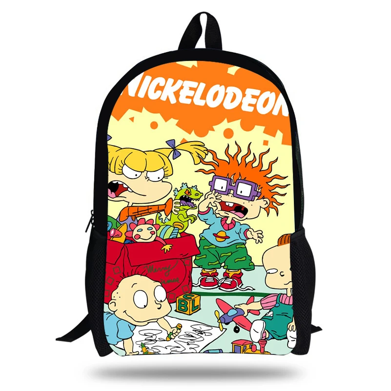 

16-inch Kids Bags Boys Rugrats Cartoon School Bags For Teenagers Girls Casual Laptop Backpack Children Girls Mochilas Infantil
