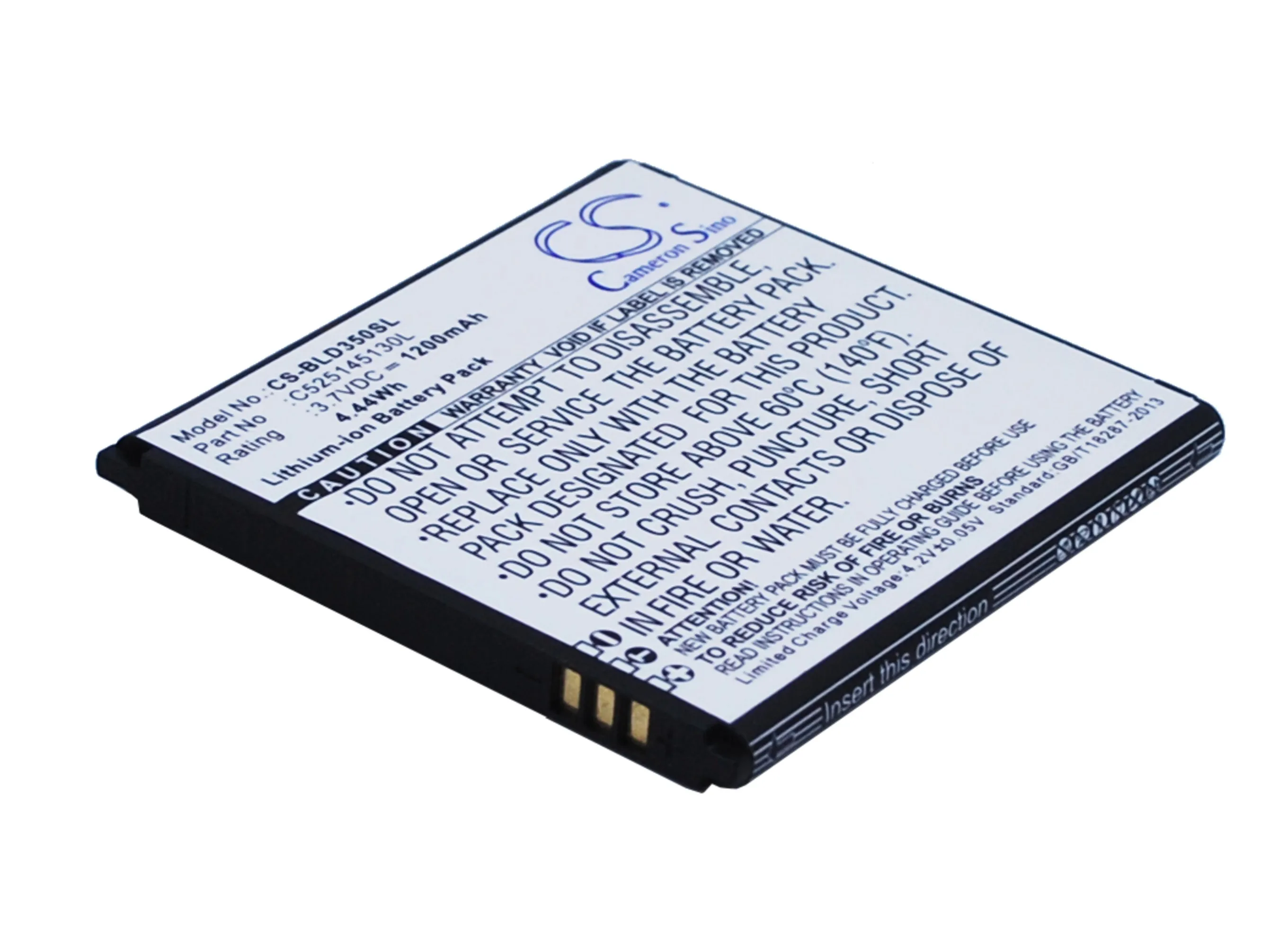 Батарея Cameron Sino 1200 мАч C525145130L C535143130T для BLU A010L Advance 4.0L D350 D370 Dash 3 5 CE 4 0 S310U S370|cameron