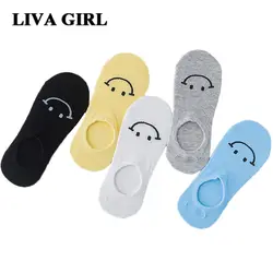Liva Girl забавные Женские носочки зимние носки женские теплые силиконовые Нескользящие новые невидимые носки 2017 модные Универсальные